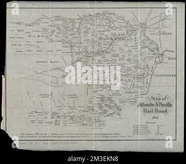 Map of Atlantic & Pacific Rail Road , Atlantic and Pacific Railroad Company, Maps, Railroads, Middle West, Maps, Middle West, Maps Norman B. Leventhal Map Center Collection Stock Photo