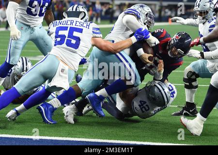 Cincinnati, OH, USA. 13th Dec, 2020. Dallas Cowboys defensive tackle  Neville Gallimore #96 breaks through between Cincinnati Bengals offensive  guard Quinton Spain #67 and Cincinnati Bengals offensive tackle Bobby Hart  #68 during