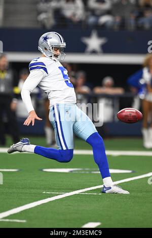 Washington Commanders linebacker Milo Eifler (46) tackles Dallas Cowboys  punter Bryan Anger (5) during the first half an NFL football game, Sunday,  Jan. 8, 2023, in Landover, Md. (AP Photo/Nick Wass Stock Photo - Alamy