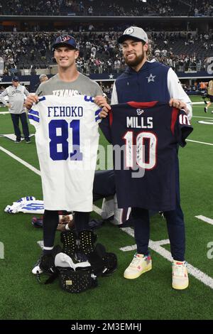 Dallas Cowboys wide receiver Simi Fehoko (81) smiles as he enters the field  before a preseason NFL football game against the Los Angeles Chargers  Saturday, Aug. 20, 2022, in Inglewood, Calif. (AP