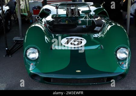 GOODWOOD, WEST SUSSEX/UK -  Lola T70 Vintage Racing at  Goodwood Revival . Stock Photo