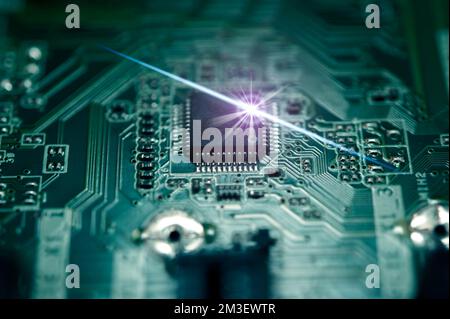 computer motherboard Stock Photo