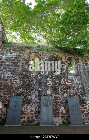 Malacca, Malaysia - November 2022: Saint Paul's Church is a historic church building in Malacca on November 26, 2022 in Malacca, Malaysia. Stock Photo