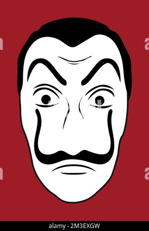 Scary thief robbery mask Salvador Dali Stock Vector Image & Art - Alamy