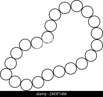 Necklace Isolated Coloring Page for Kids Stock Vector