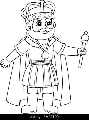 Mardi Gras King Crown Isolated Coloring Page Stock Vector Image & Art ...