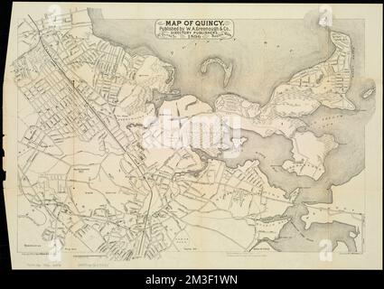 Map of Quincy , Quincy Mass., Maps Norman B. Leventhal Map Center Collection Stock Photo