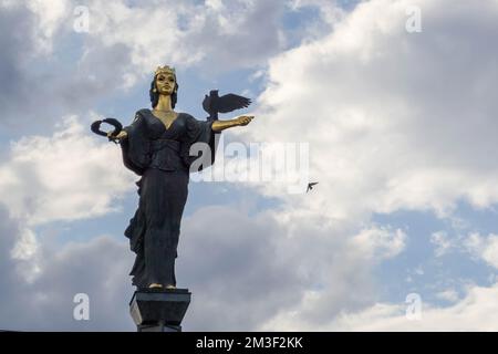 Sofia, Bulgaria - Sept 11, 2022: Statue of Saint Sofia in Sofia, Bulgaria. Stock Photo
