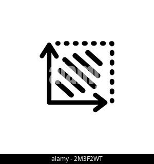 Square Meter icon. M2 sign. Flat area in square metres . Measuring land area icon. Place dimension pictogram. Stock Vector