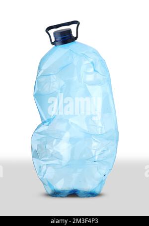 large plastic water bottle on a white background Stock Photo