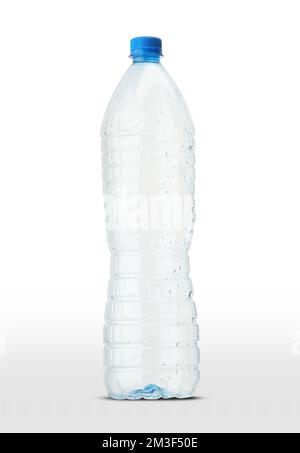 large plastic water bottle on a white background Stock Photo