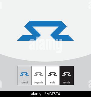 Z and Z Letter Logo. - Vector. Vector illustration Stock Vector