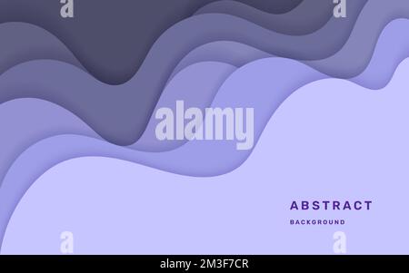 Purple gradient background dynamic wavy light and shadow. liquid dynamic shapes abstract composition. modern elegant design background Stock Vector