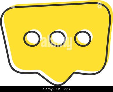 speech bubble with three dots inside icon in different style vector illustration. two colored and black speech bubble with three dots inside vector ic Stock Vector