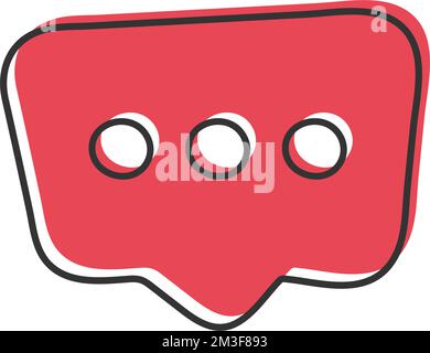 speech bubble with three dots inside icon in different style vector illustration. two colored and black speech bubble with three dots inside vector ic Stock Vector