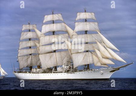 Danish tall ship Danmark, Lerwick, 1999 Stock Photo