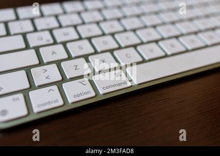 closeup shot of computer keyboard Stock Photo