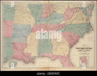 Map of the seat of war : to accompany the American Conflict , United States, History, Civil War, 1861-1865, Maps, Confederate States of America, History, Maps Norman B. Leventhal Map Center Collection Stock Photo