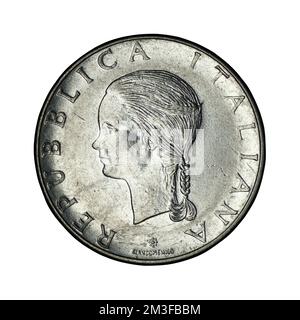 Italy 100 lire 1979 isolated on white Stock Photo