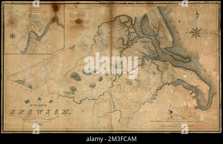 Map of the town of Ipswich, county of Essex, state of Massachts , Real property, Massachusetts, Ipswich, Maps, Ipswich Mass., Maps Norman B. Leventhal Map Center Collection Stock Photo