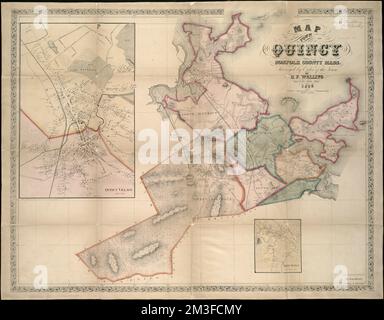 Map of the town of Quincy, Norfolk County, Mass : surveyed by order of the town , Real property, Massachusetts, Quincy, Maps, Landowners, Massachusetts, Quincy, Maps, Quincy Mass., Maps Norman B. Leventhal Map Center Collection Stock Photo