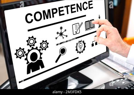 Competence concept shown on a computer screen Stock Photo