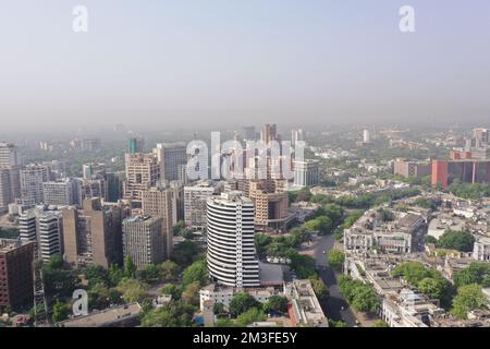 Aerial View Of Connaught Place Located At New Delhi, India Stock Photo ...