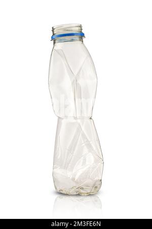 empty small soda bottle with no label on white background Stock Photo