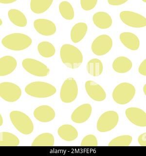 Abstract background, soft, dim. Pale yellow ovals. Geometric shapes of different sizes. Various spots. Pattern, seamless. Vector. Geometric shapes. Stock Vector