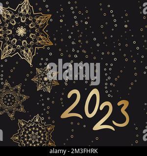 2023 Happy New Year Background Design. Greeting Card, Banner, Poster. Vector Illustration. Stock Vector