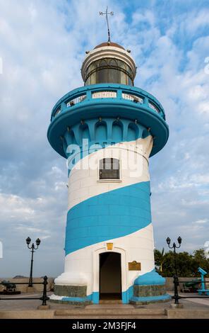 Lighthouse of Guayaquil city by Guayas river on Santa Ana Hill, Ecuador. Stock Photo