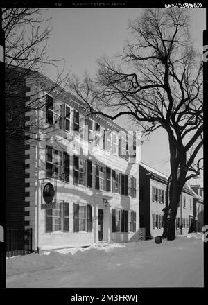 Marblehead, King Hooper Mansion, snow , Architecture, Dwellings, Snow. Samuel Chamberlain Photograph Negatives Collection Stock Photo