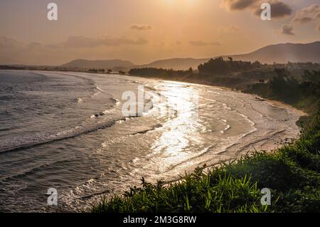 Hazy light over the beach of Fort Dauphin, Tolagnaro, southern Madagascar Stock Photo