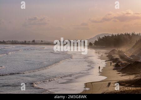 Hazy light over the beach of Fort Dauphin, Tolagnaro, southern Madagascar Stock Photo