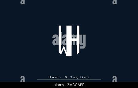 Alphabet letters Initials Monogram logo WH , HW Stock Vector