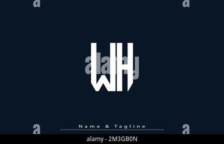 Alphabet letters Initials Monogram logo WH , HW Stock Vector