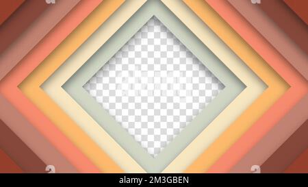 Abstract funky 1970's 1980's 1960's background with rhombus element and retro colors. Realistic design in futuristic retro style with transparent back Stock Vector