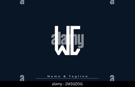 Alphabet letters Initials Monogram logo WC , CW Stock Vector