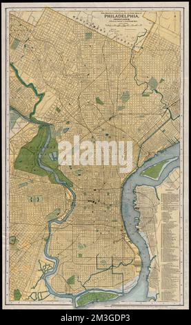 The Matthews-Northrup up-to-date map of Philadelphia, Pennsylvania , Philadelphia Pa., Maps Norman B. Leventhal Map Center Collection Stock Photo