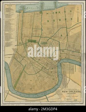 The Matthews-Northrup up-to-date map of New Orleans, Louisiana , New Orleans La., Maps Norman B. Leventhal Map Center Collection Stock Photo