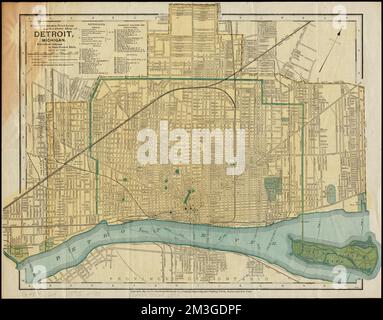 The Matthews-Northrup up-to-date map of Detroit, Michigan , Detroit Mich., Maps Norman B. Leventhal Map Center Collection Stock Photo