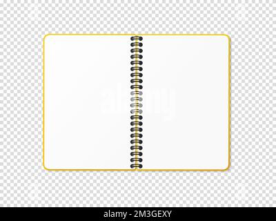 A notebook with a vertical spring. Notepad with a white sheet. Vector illustration Stock Vector