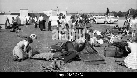 Every year the Sudeten German Landsmannschaft, here on 27. 5. 1969 in Nuremberg, traditionally celebrates the Sudeten German Day, Germany Stock Photo