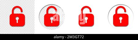 Unlock icons set. Unlock sign and symbol. unlocked padlock icon Stock Vector