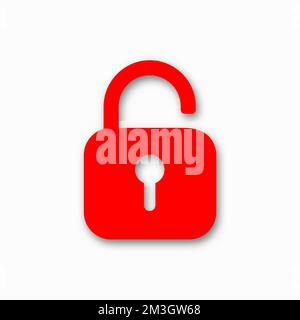 Padlock icon isolated on white background. Symbol sign unlock. Vector illustration. Stock Vector