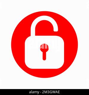 Padlock icon isolated on white background. Symbol sign unlock. Vector illustration. Stock Vector