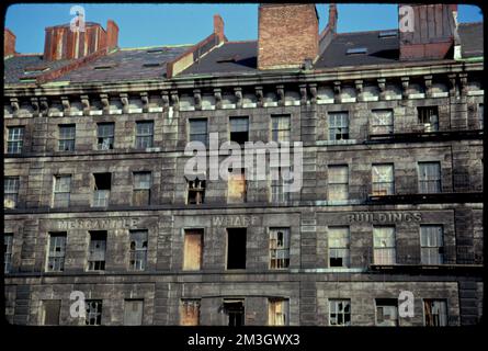 Mercantile Wharf Building being renovated , Piers & wharves, Waterfronts, Warehouses, Building construction. Photographs by Ernst Halberstadt Stock Photo