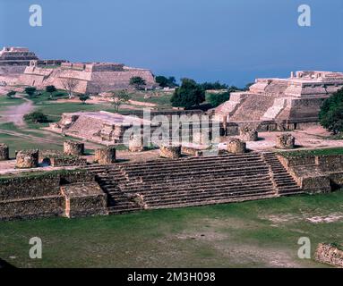 Archaeological zone of Monte Alban, Oaxaca, Mexico. Stock Photo