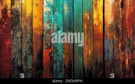 an old painted wood background Stock Photo
