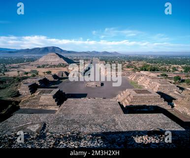 Teotihuacán archaeological zone,pyramid of the sun, Valley of Mexico, Mexico. Stock Photo